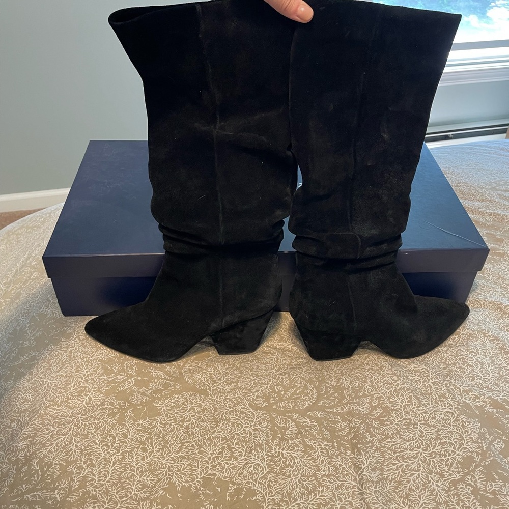 Splendid black suede slouchy boots